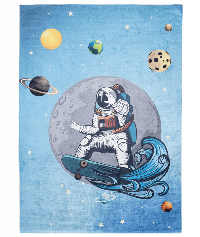 Dětský koberec modrý s astronautem 3
