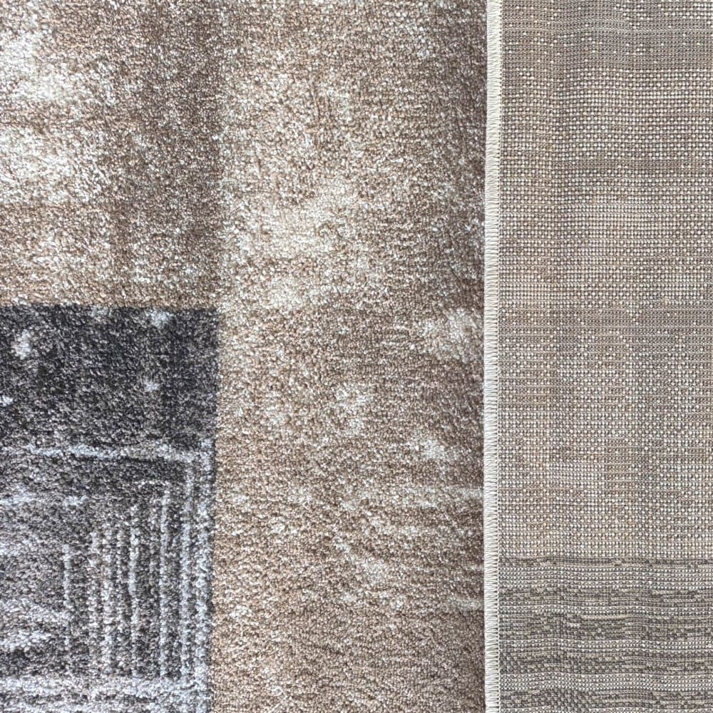 Moderní koberec Panamero - hnědý s geometrickým vzorem 4
