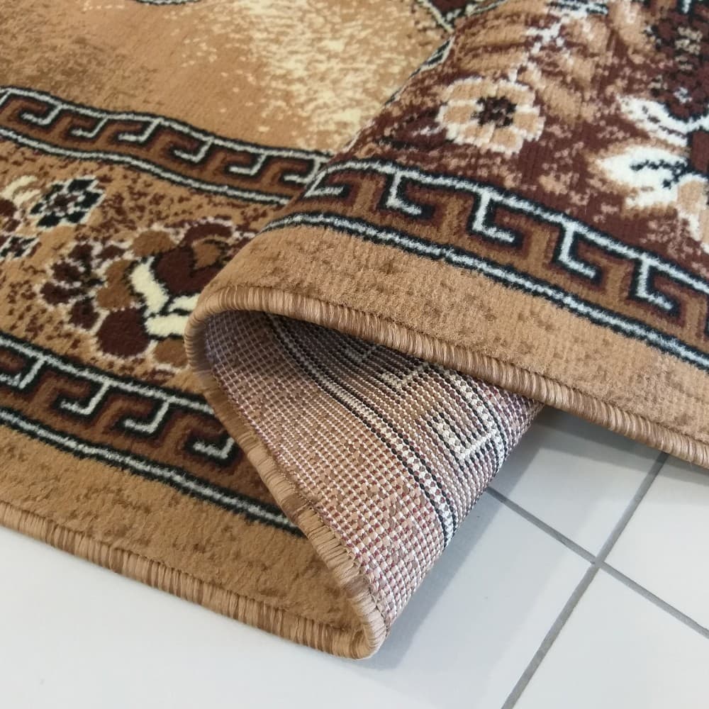 Hnědý koberec do obýváku ve vintage stylu 4