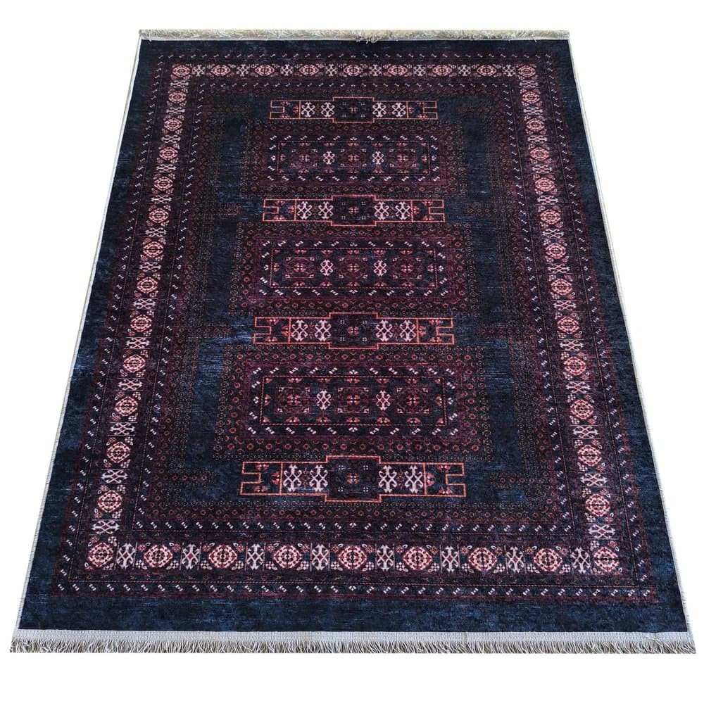 Tmavý vintage koberec s výrazným orientálním vzorem 7