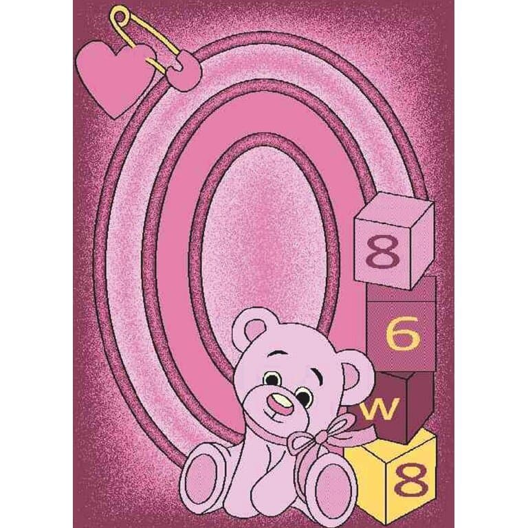 Kusový koberec Toys Medvídek C126 pink