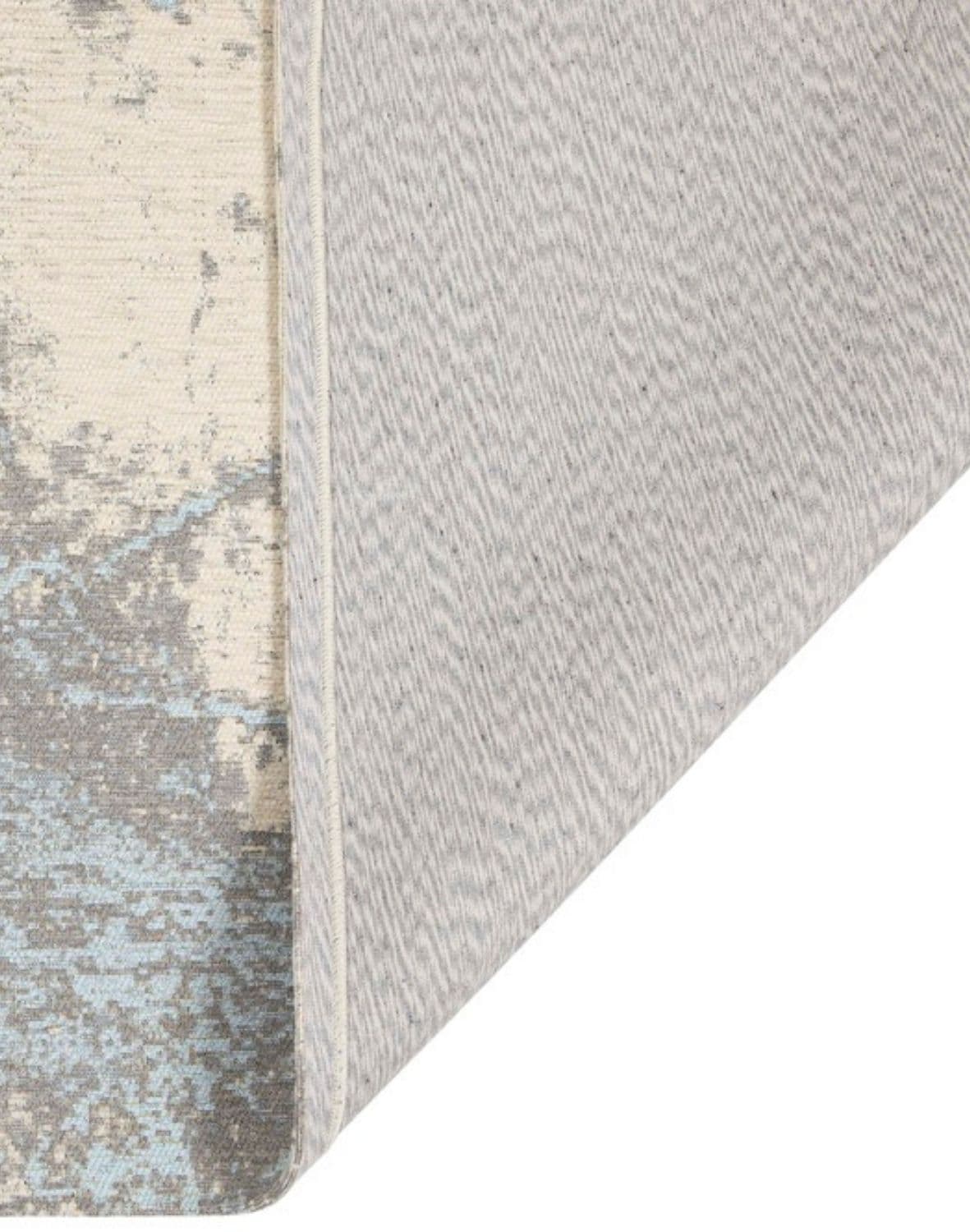 Koberec do obývacího pokoje Deco Rugs Grey Blue Net (4528), odolný vůči skvrnám, béžovo-modrý 4