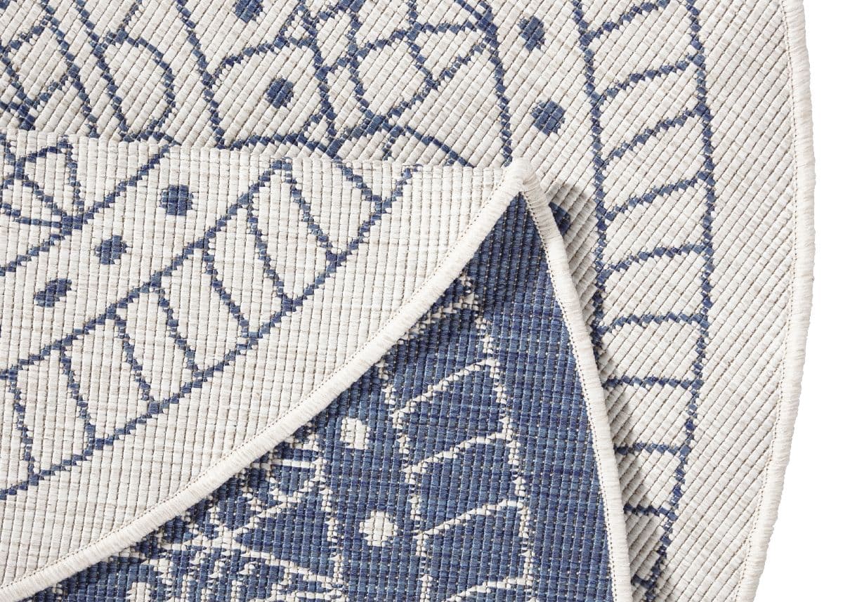 Kusový koberec Northrugs Twin 103104 Blue Cream Ø 100 cm 4