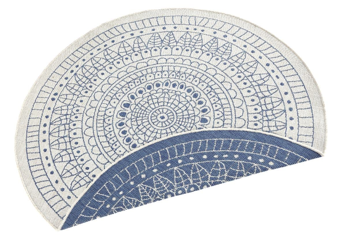 Kusový koberec Northrugs Twin 103104 Blue Cream Ø 100 cm 6