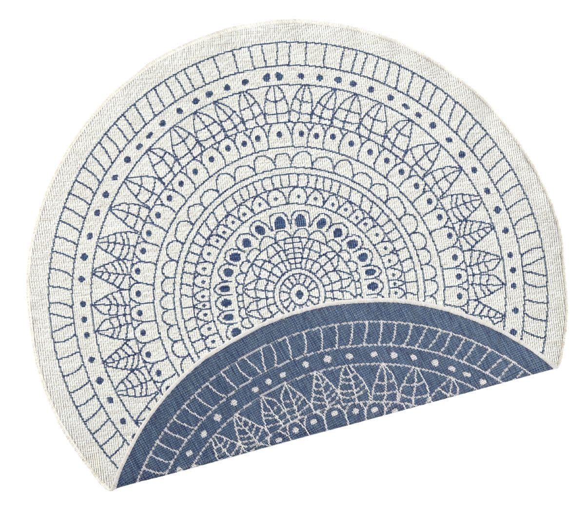 Kusový koberec Northrugs Twin 103104 Blue Cream Ø 100 cm 7