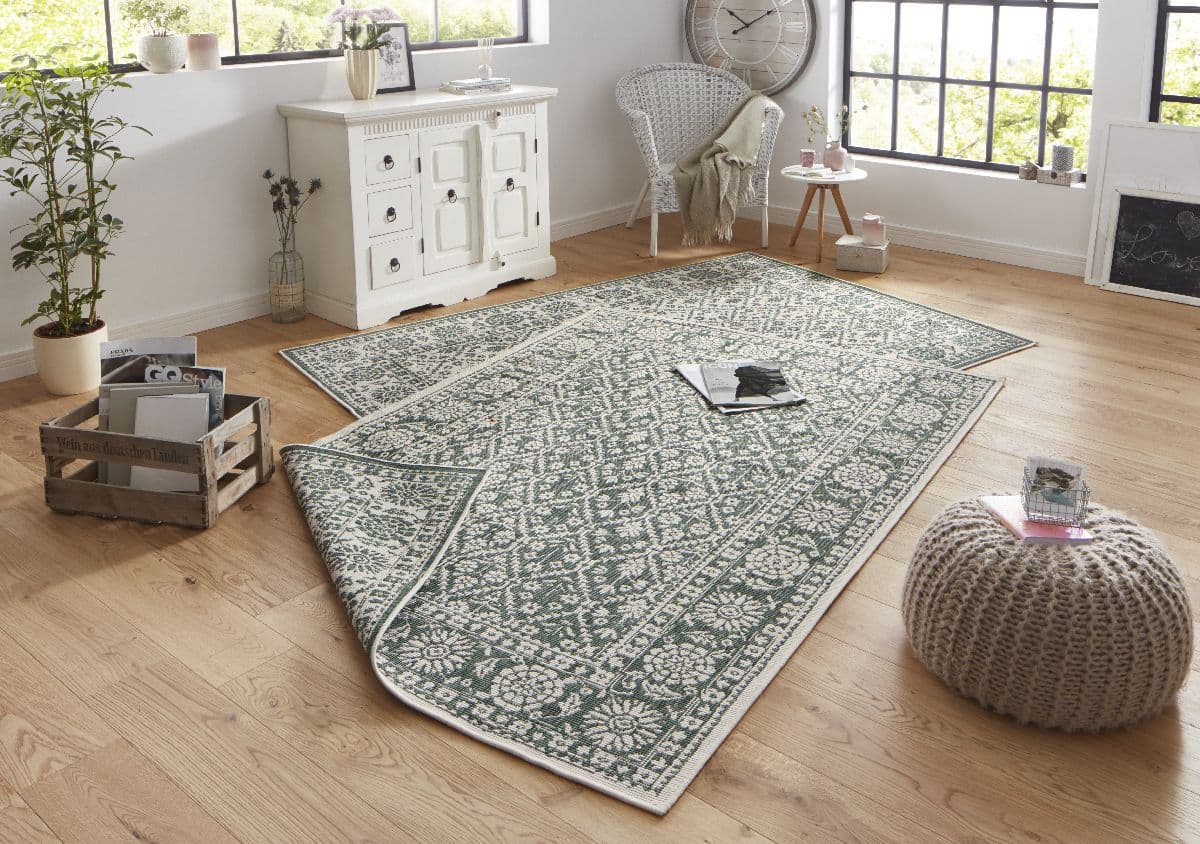 Kusový koberec Northrugs Twin 103115 Green Cream 3