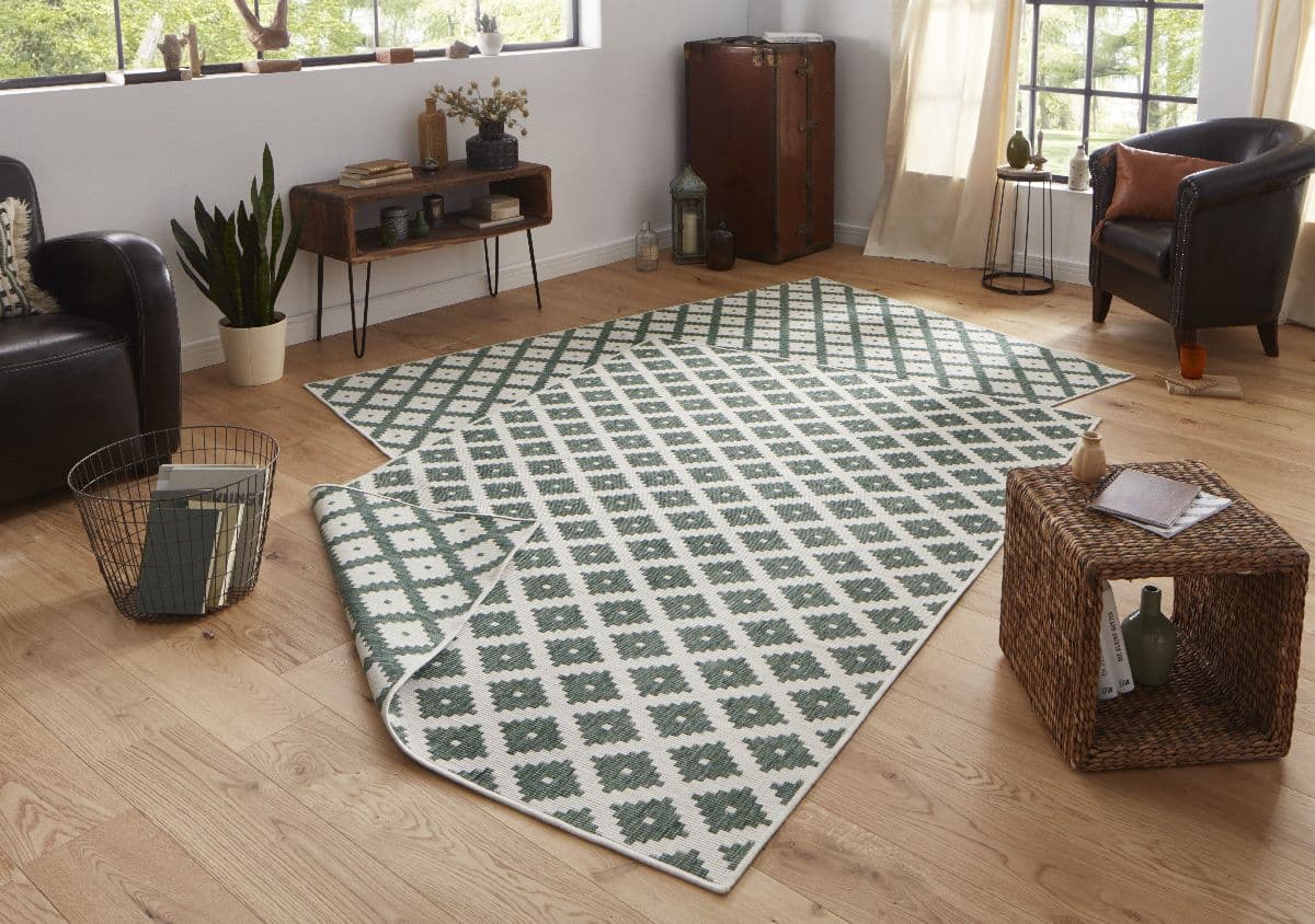 Kusový koberec Northrugs Twin 103125 Green Cream 3