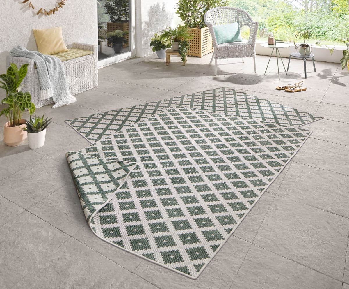 Kusový koberec Northrugs Twin 103125 Green Cream 2