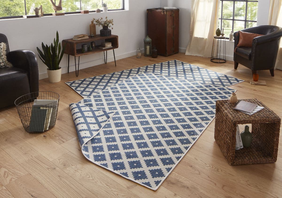 Kusový koberec Northrugs Twin 103128 Blue Cream 3