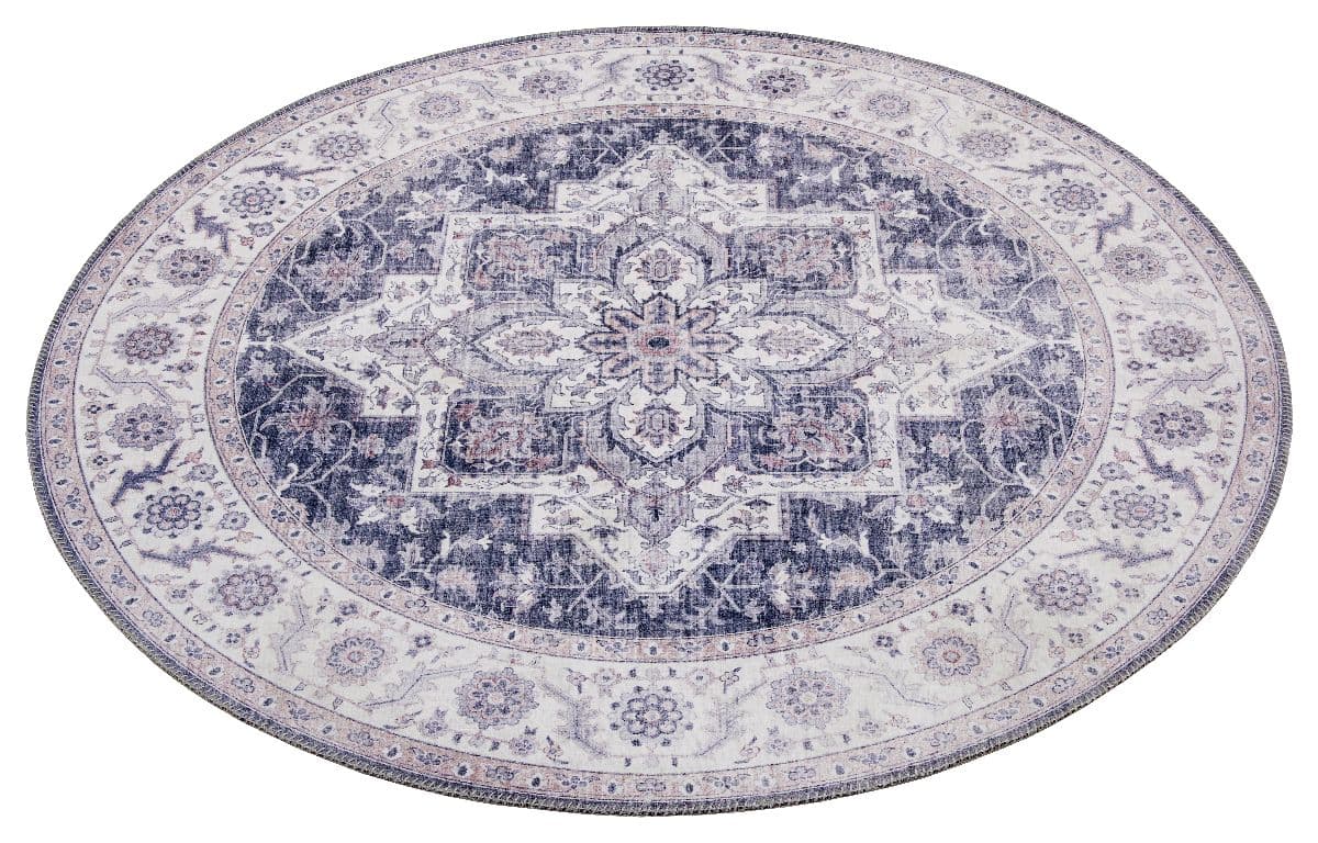 Kusový koberec Nouristan Asmar 104003 Mauve pink kruh 3