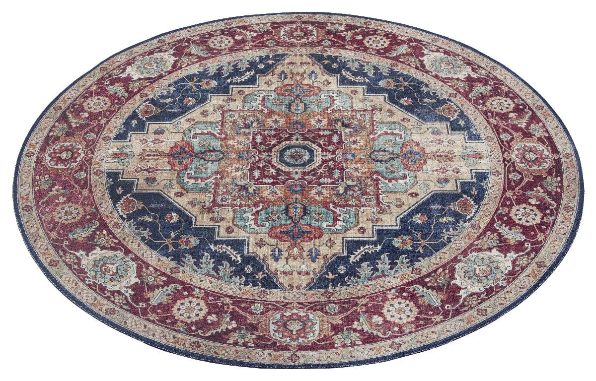 Kusový koberec Nouristan Asmar 104017 Indigo blue kruh 3