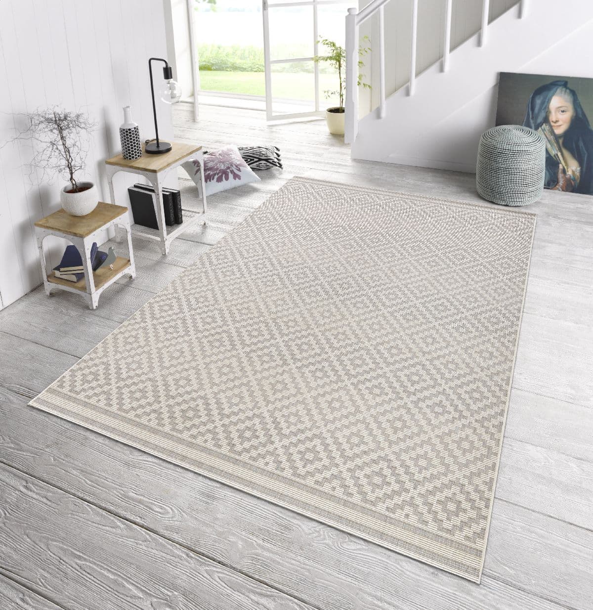 Kusový běhoun Northrugs Meadow 102467 Grey Cream 6