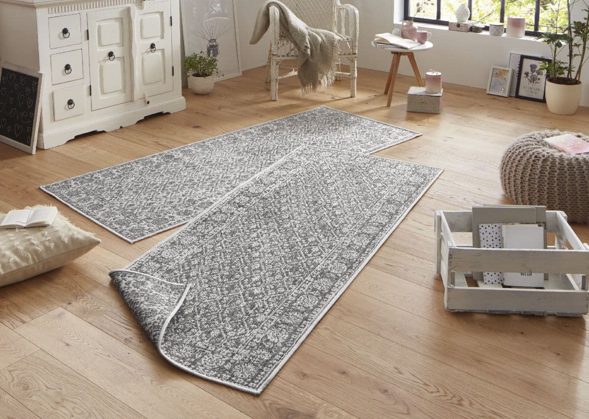 Kusový běhoun Northrugs Twin 103116 Grey Cream 2