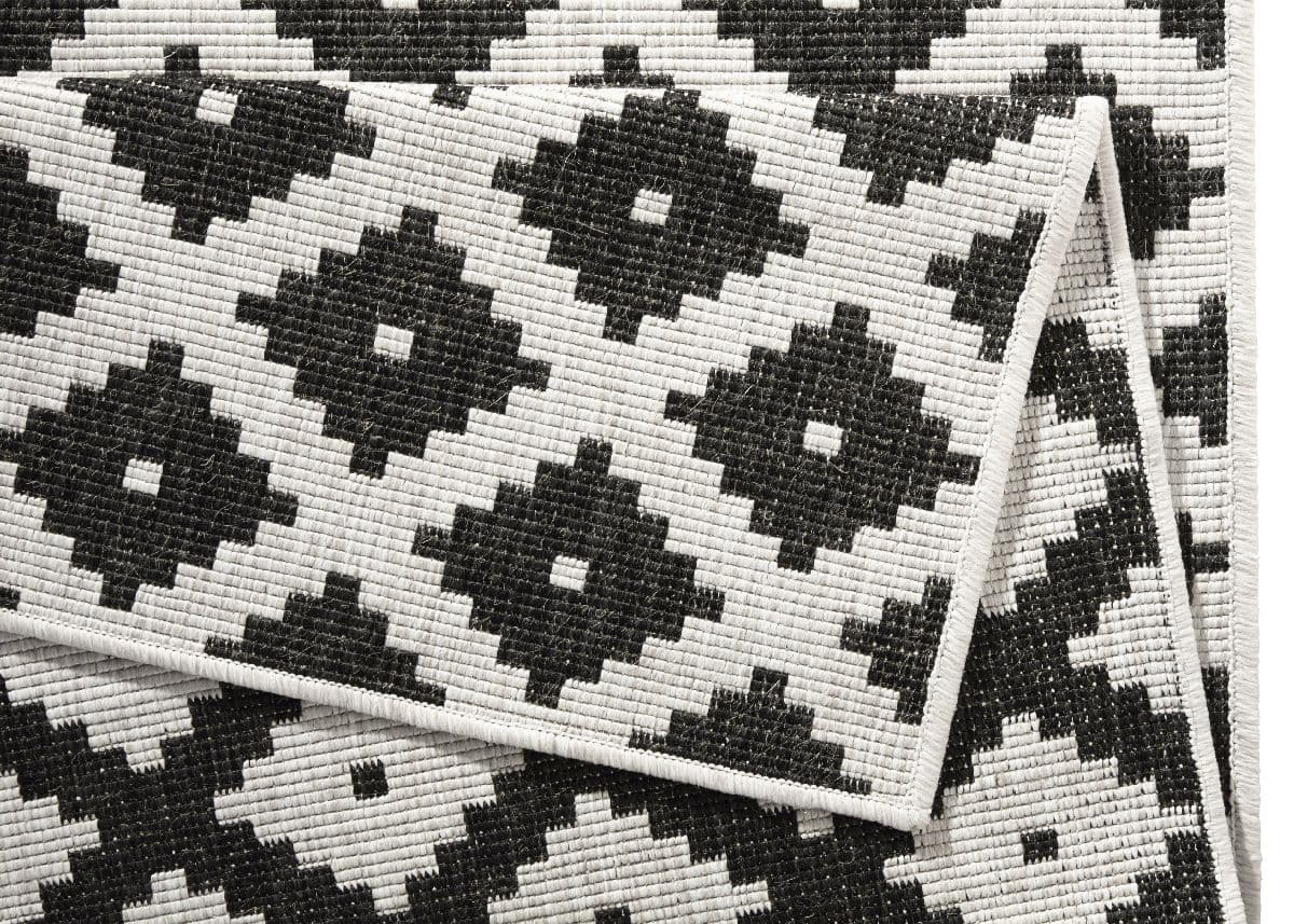 Kusový běhoun Northrugs Twin 103124 Black Cream 3