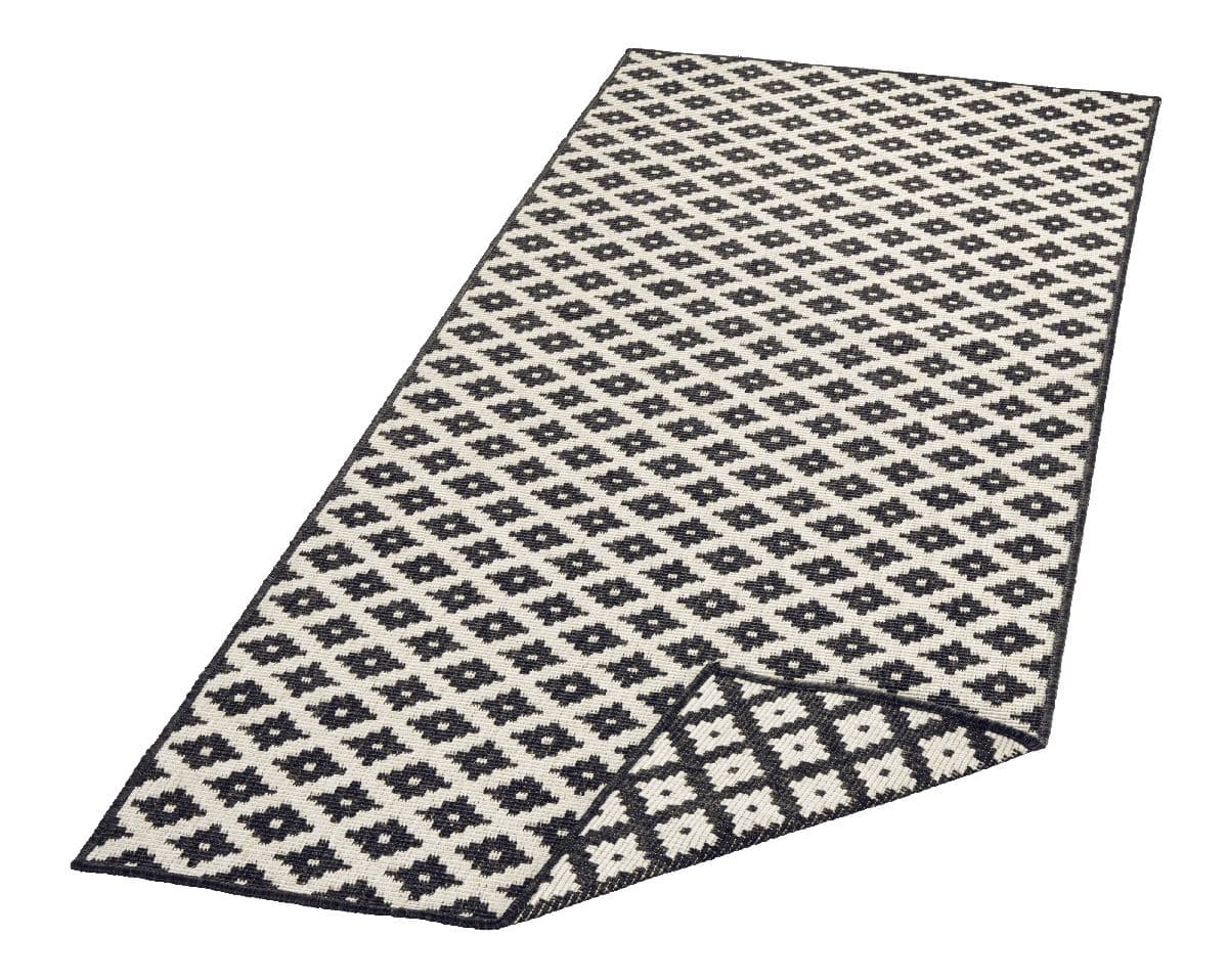 Kusový běhoun Northrugs Twin 103124 Black Cream 5
