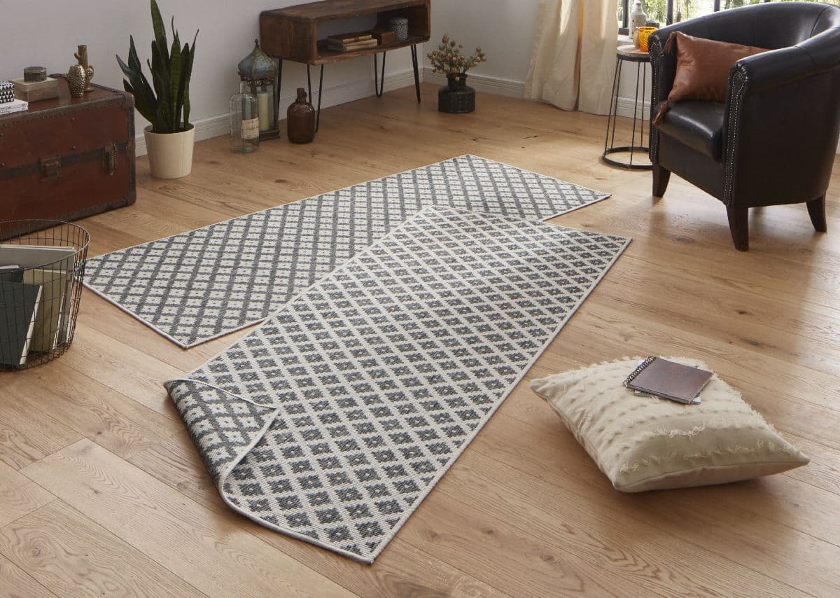 Kusový běhoun Northrugs Twin 103126 Grey Cream 2