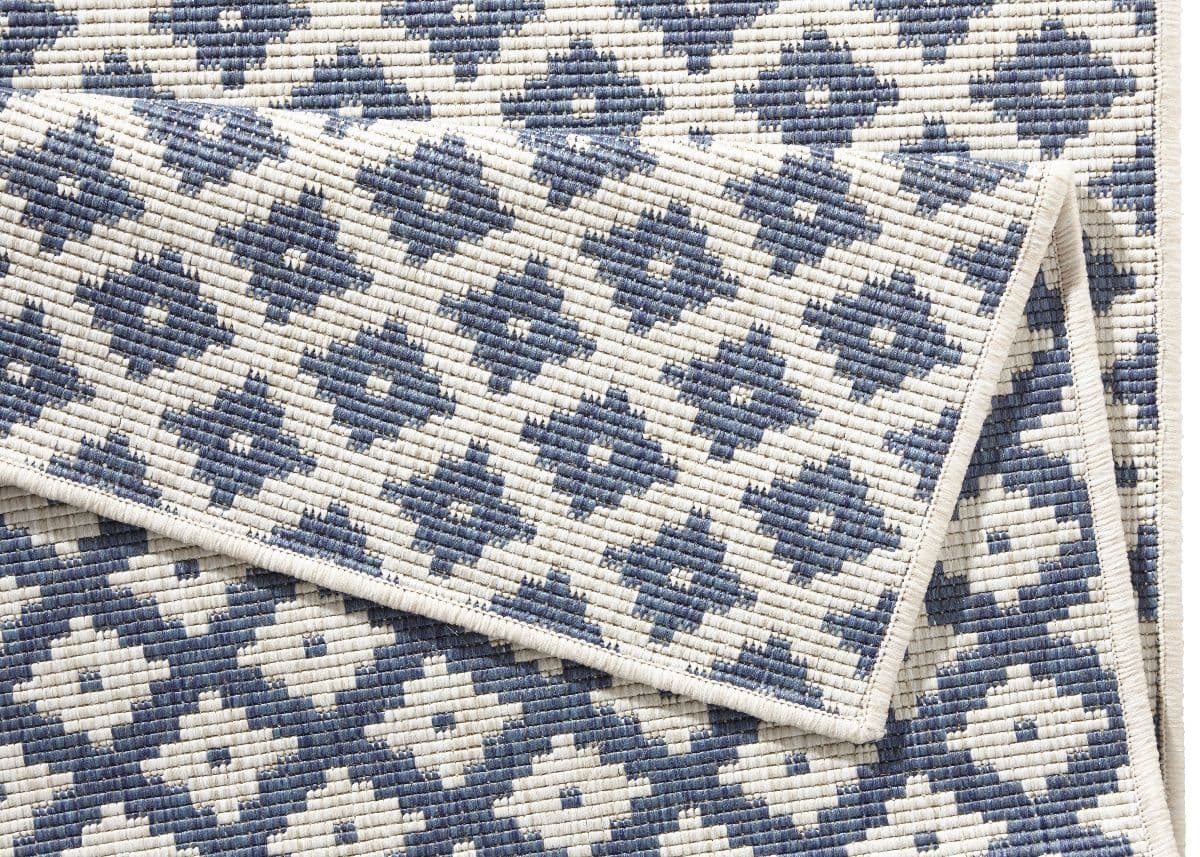 Kusový běhoun Northrugs Twin 103128 Blue Cream 3