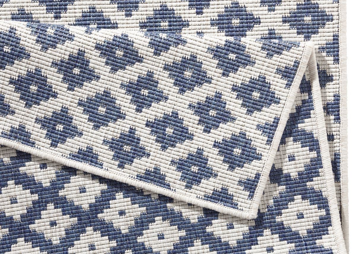 Kusový běhoun Northrugs Twin 103128 Blue Cream 4