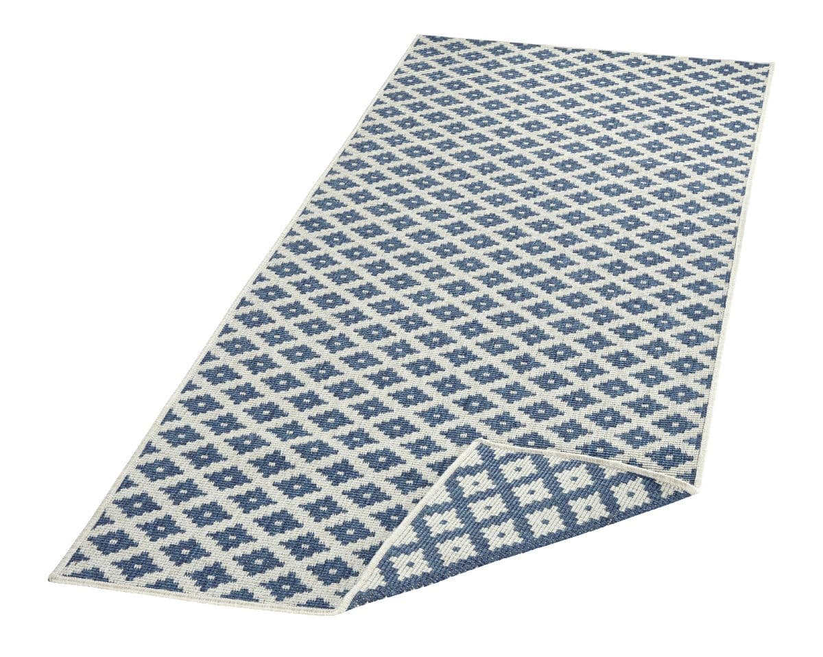 Kusový běhoun Northrugs Twin 103128 Blue Cream 5