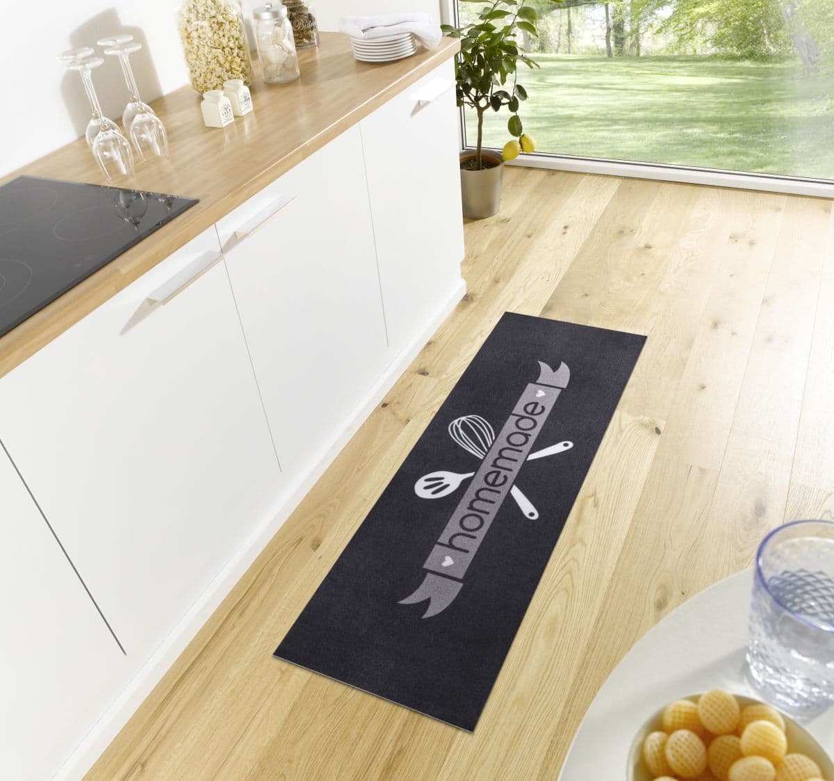 Kuchyňská předložka Hanse Home Cook&Clean 105732 Black White Grey 2