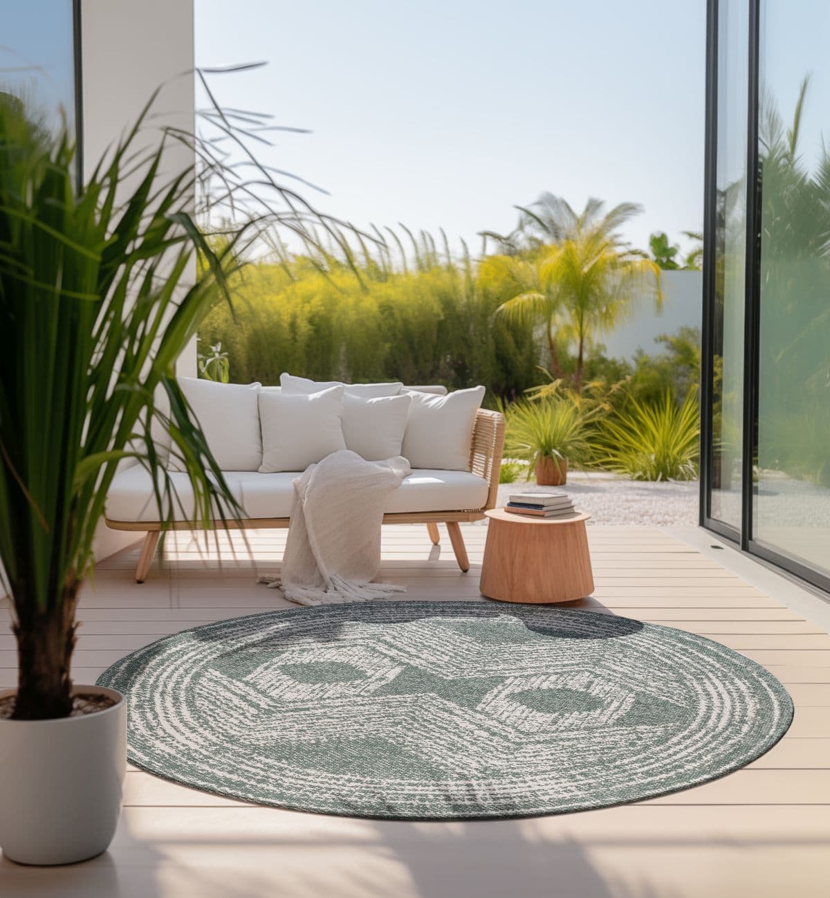 Kruhový kusový koberec Elle Decoration Gemini 106030 Green Ø 100 cm 5