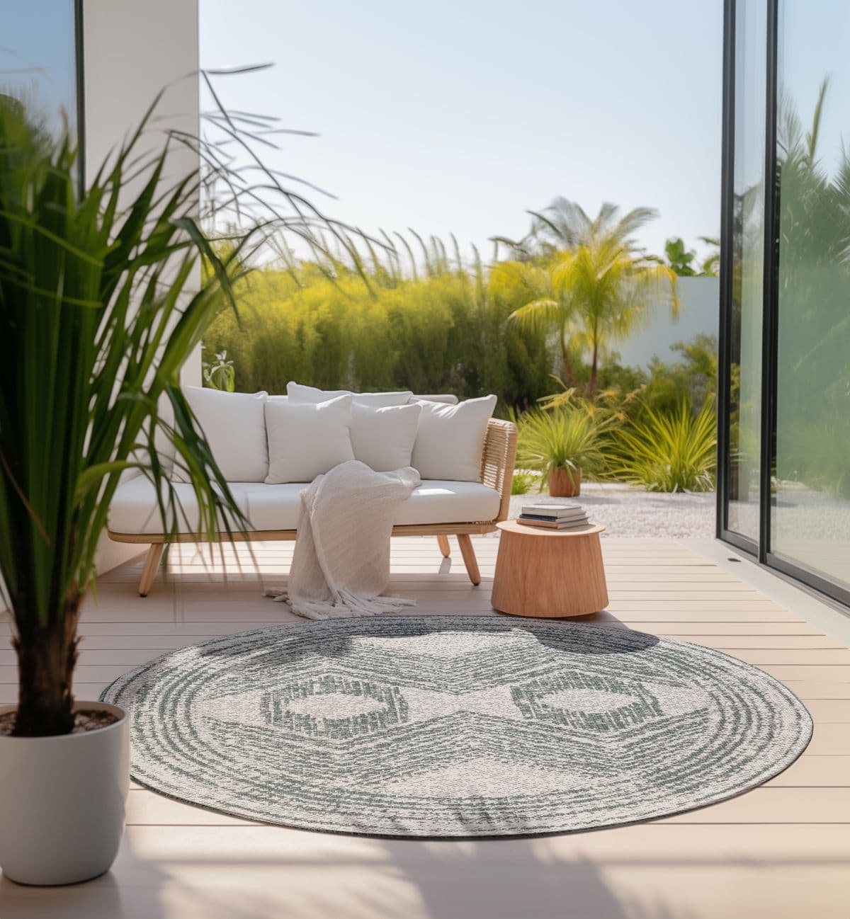 Kruhový kusový koberec Elle Decoration Gemini 106030 Green Ø 100 cm 3