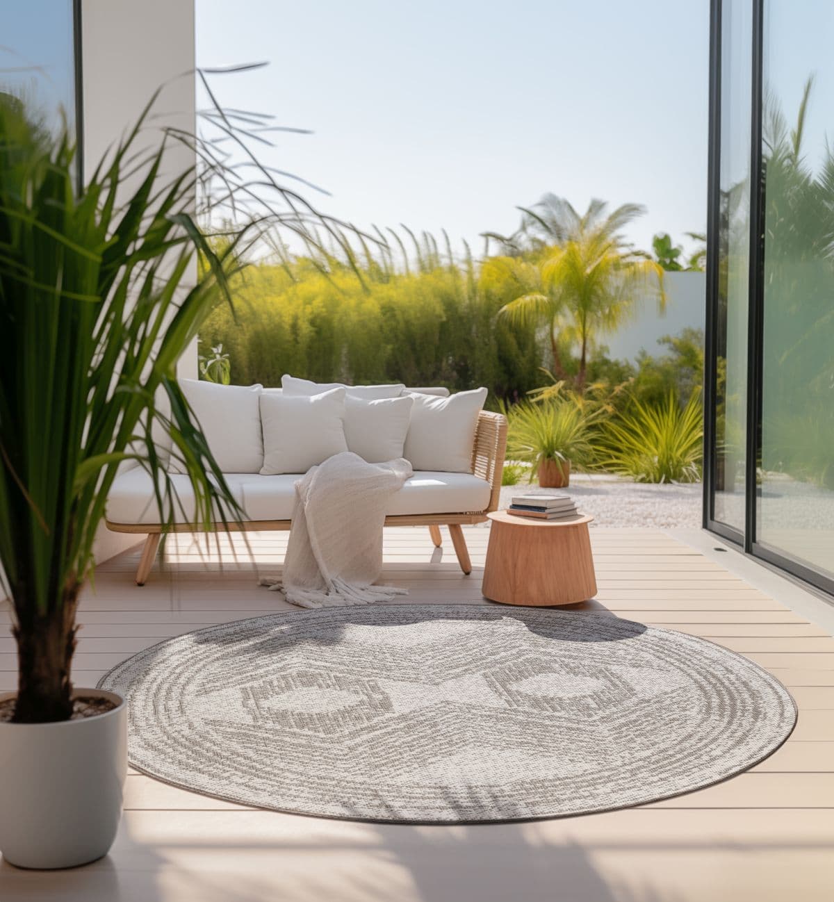 Kruhový kusový koberec Elle Decoration Gemini 106031 Linen Ø 100 cm 3