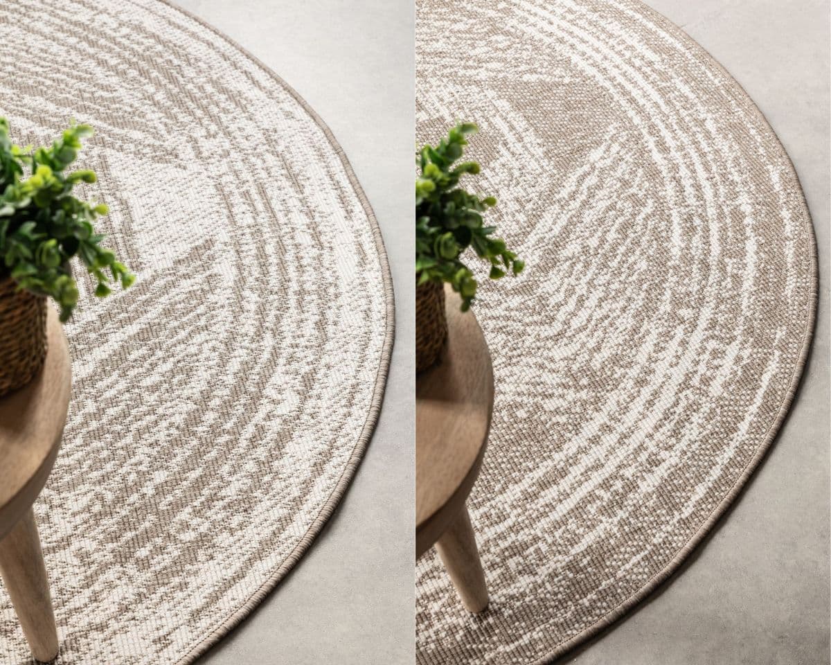 Kruhový kusový koberec Elle Decoration Gemini 106031 Linen Ø 100 cm 8