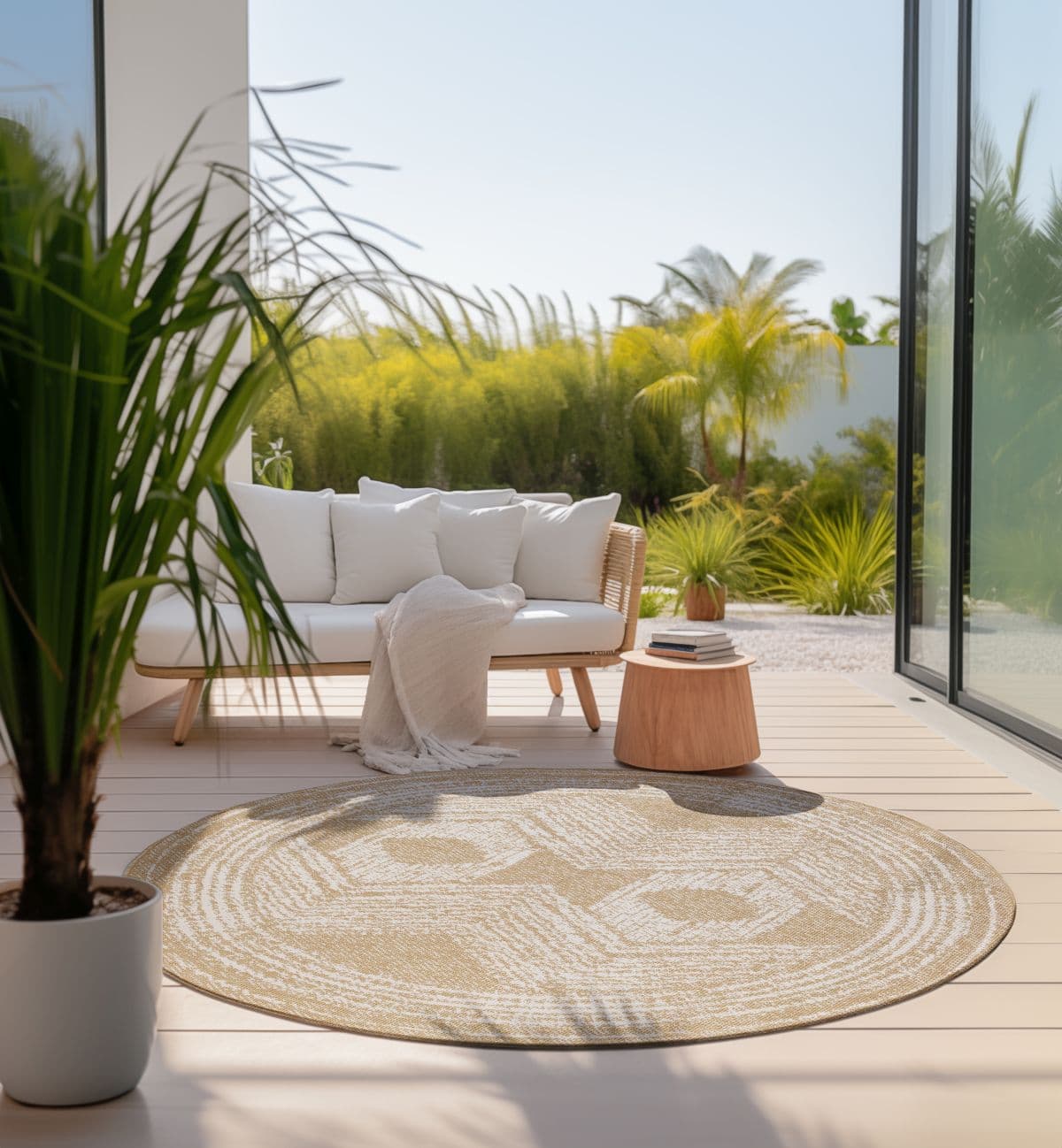 Kruhový kusový koberec Elle Decoration Gemini 106032 Ochre 5