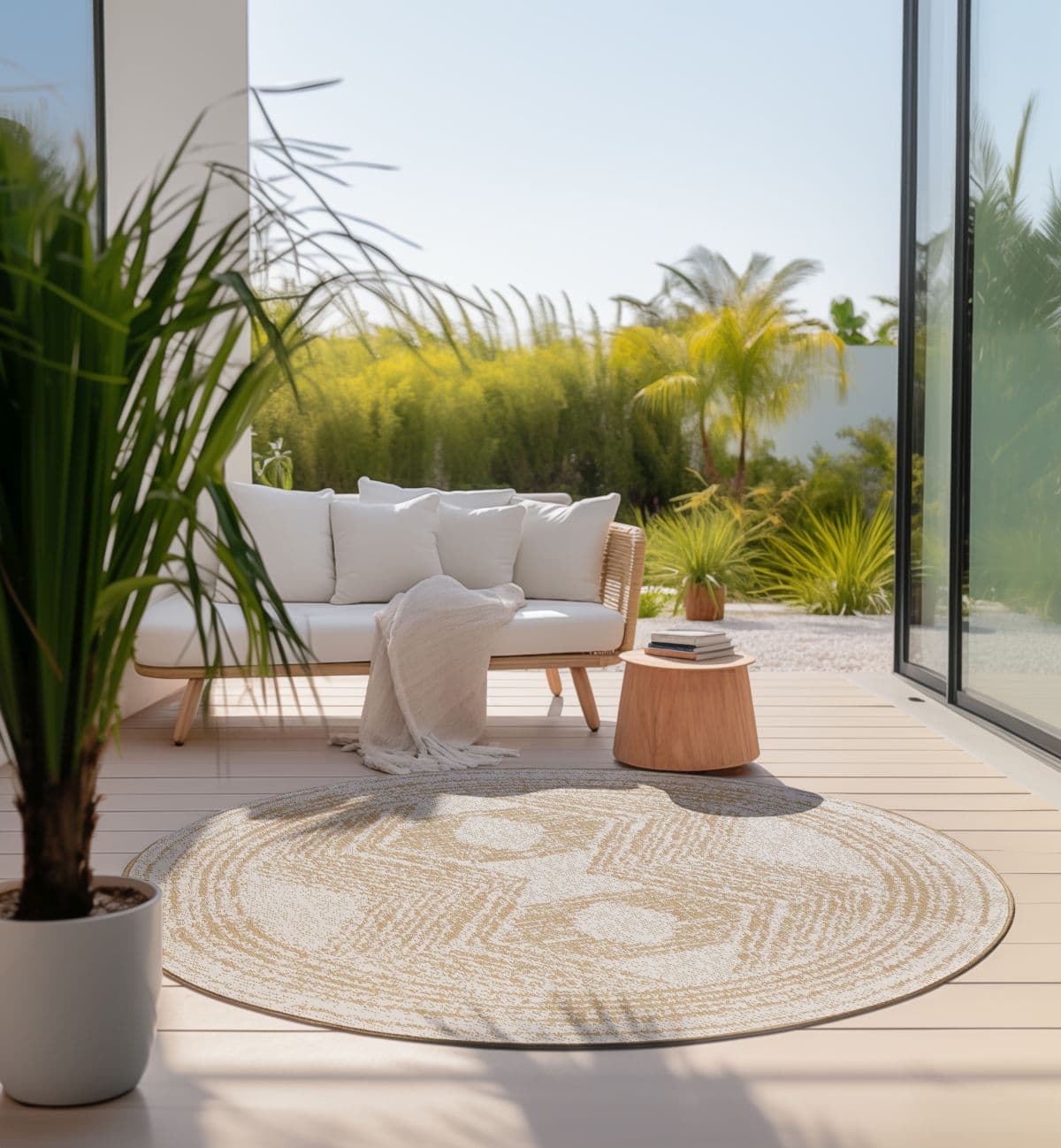 Kruhový kusový koberec Elle Decoration Gemini 106032 Ochre 3