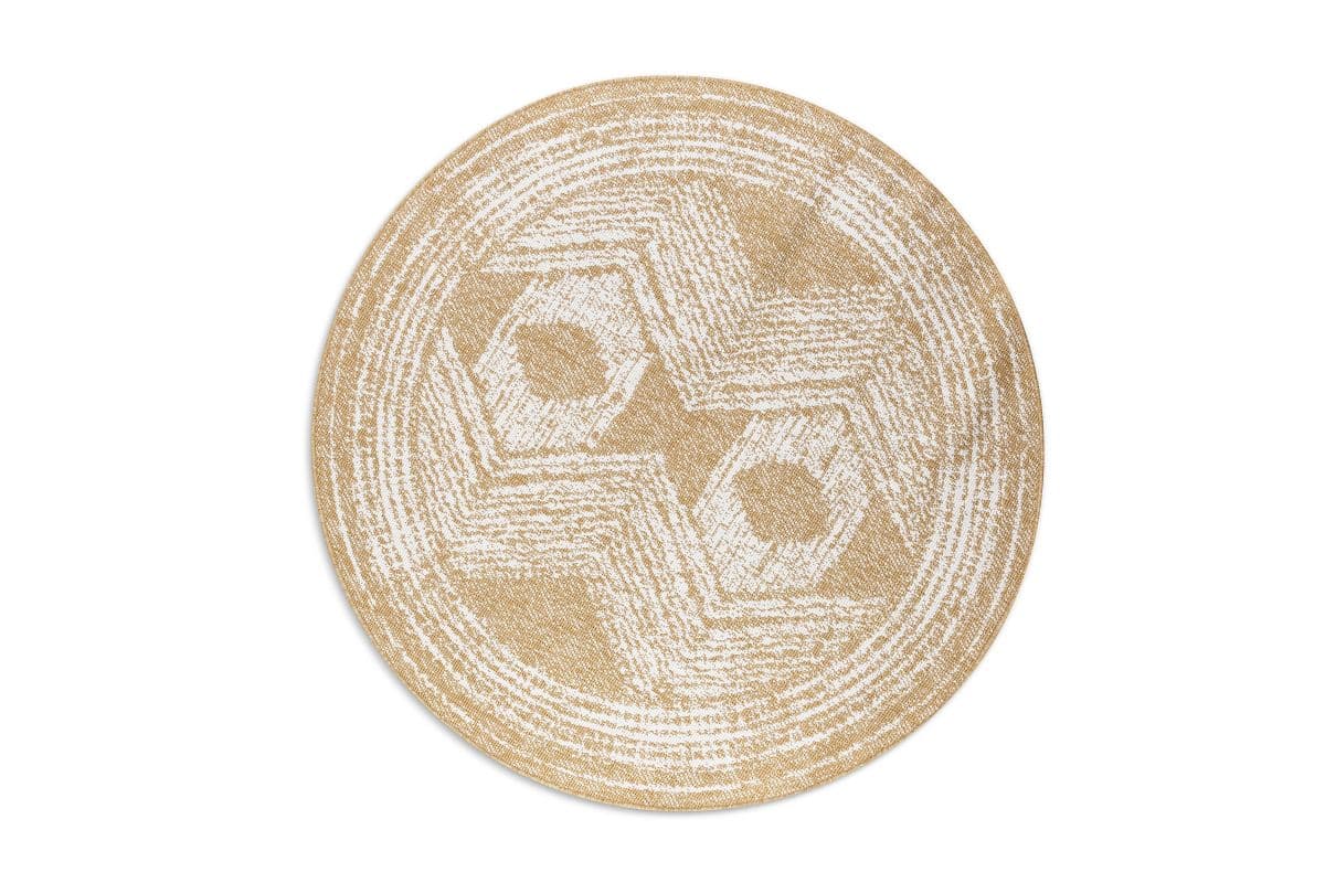 Kruhový kusový koberec Elle Decoration Gemini 106032 Ochre 4