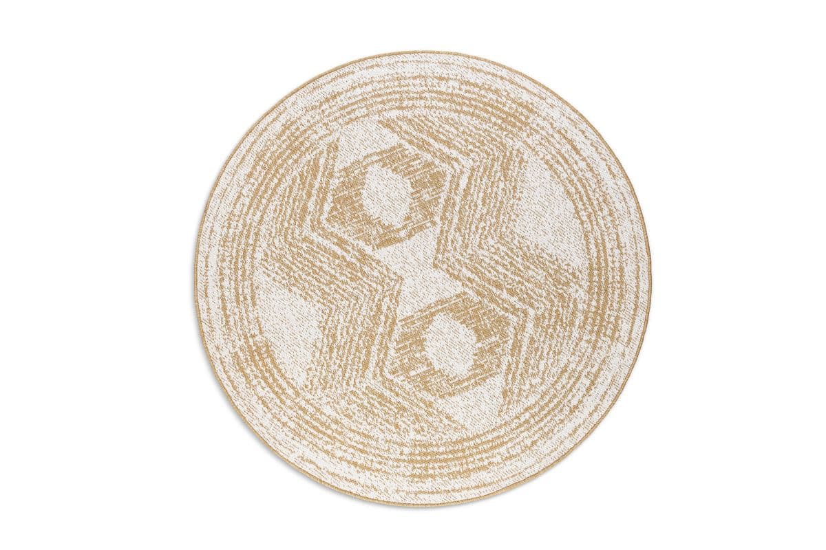 Kruhový kusový koberec Elle Decoration Gemini 106032 Ochre 2