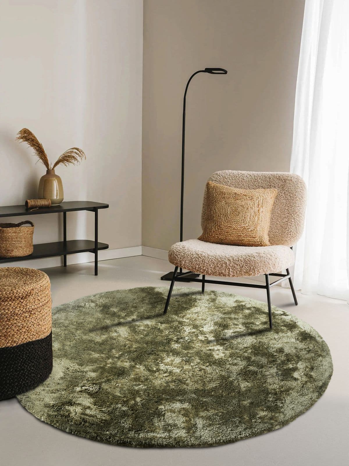 Kruhový kusový koberec Elle Decoration Cosy 106109 Jungle Green Ø 160 cm 2