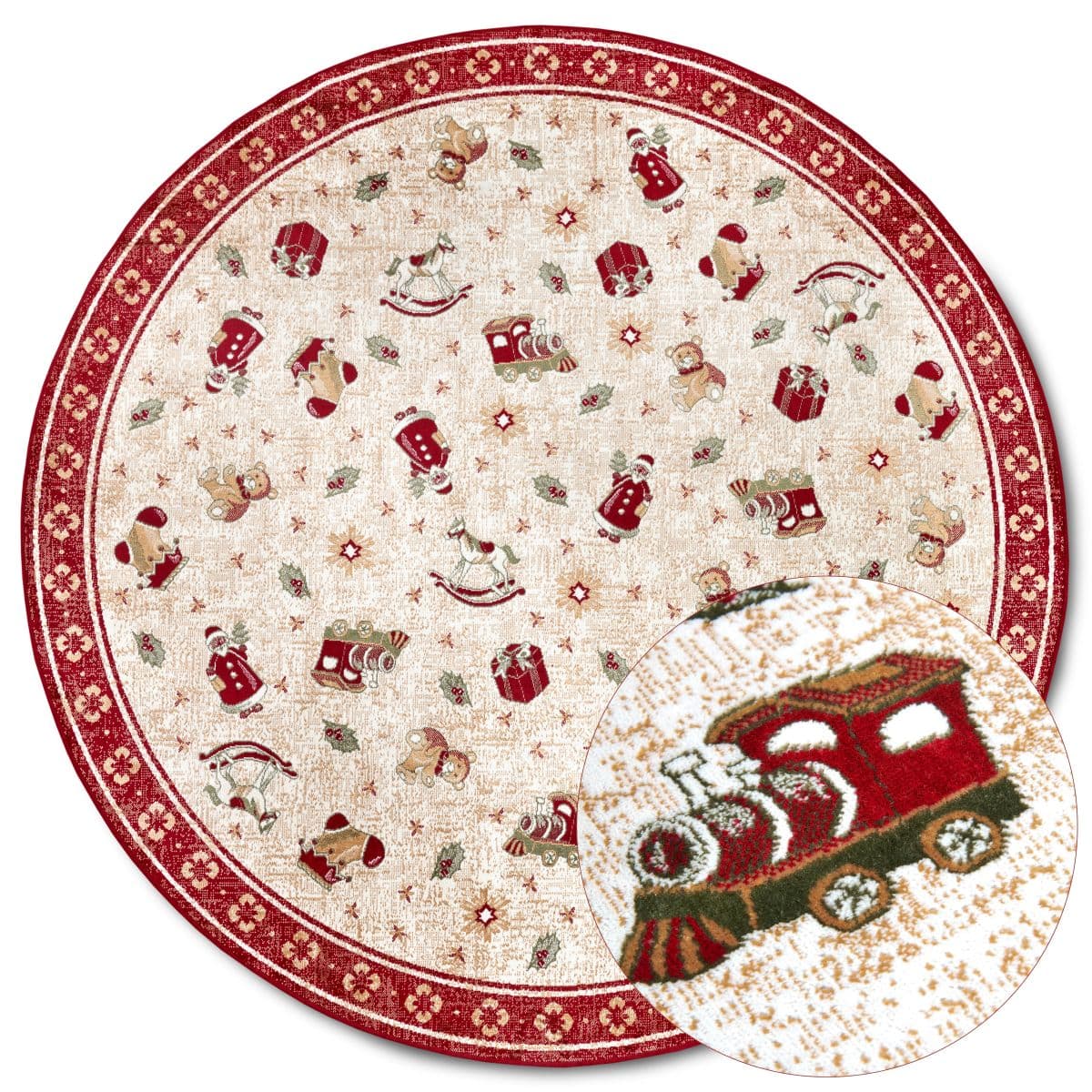 Kruhový kusový koberec Villeroy & Boch Toy´s Delight 106217 Red Multicolour Ø 160 cm 3