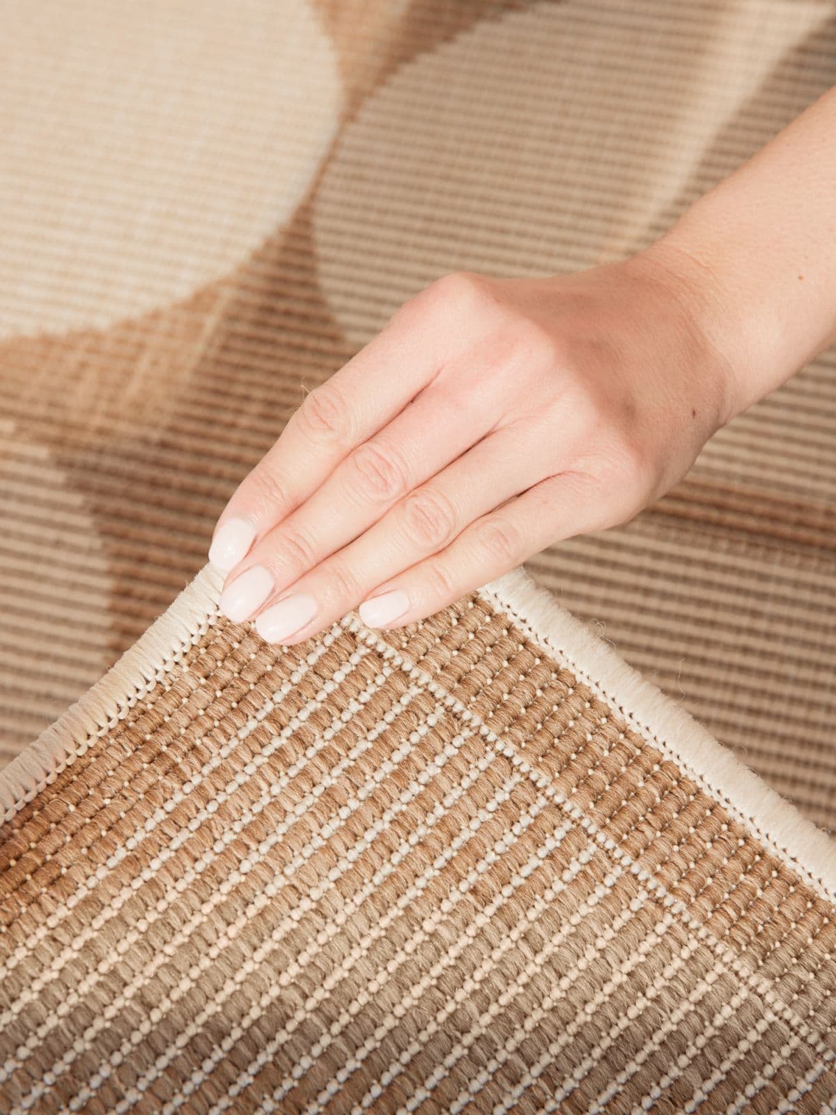 Kusový běhoun Northrugs Duet 106245 Jute White 8