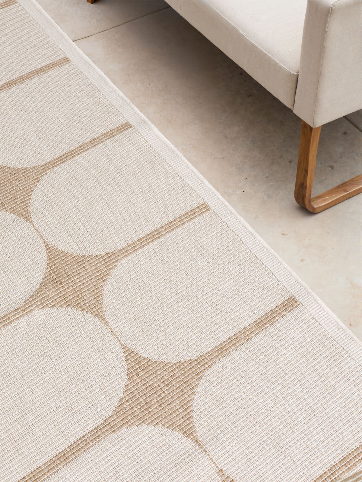 Kusový běhoun Northrugs Duet 106245 Jute White 6