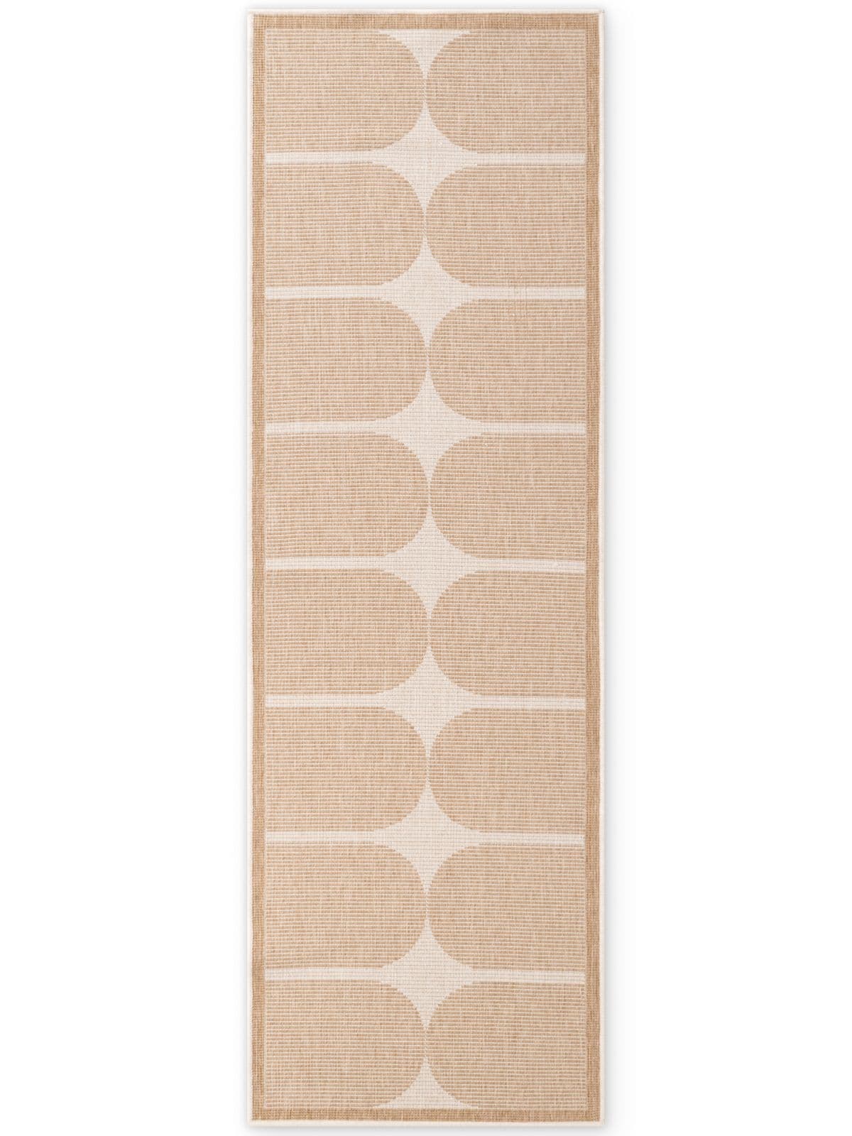 Kusový běhoun Northrugs Duet 106245 Jute White 2