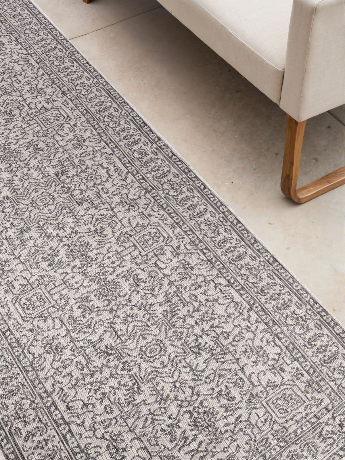 Kusový běhoun Northrugs Duet 106249 White Grey 4