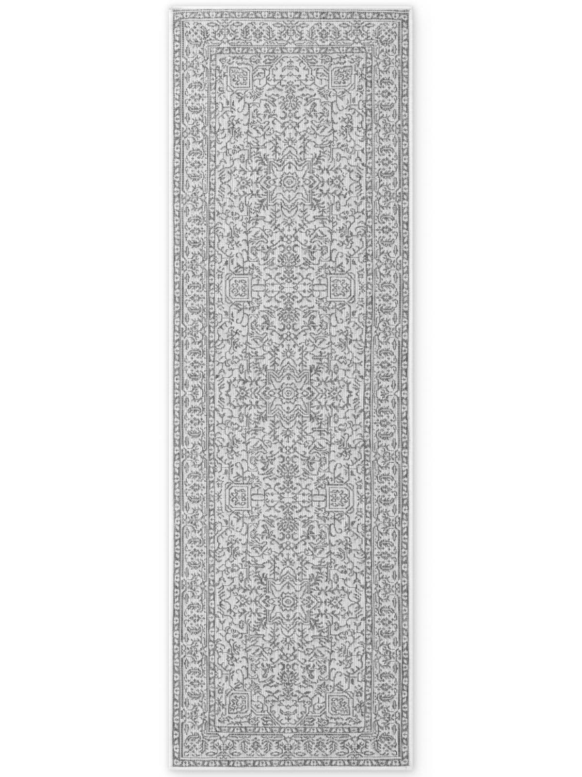 Kusový běhoun Northrugs Duet 106249 White Grey 2
