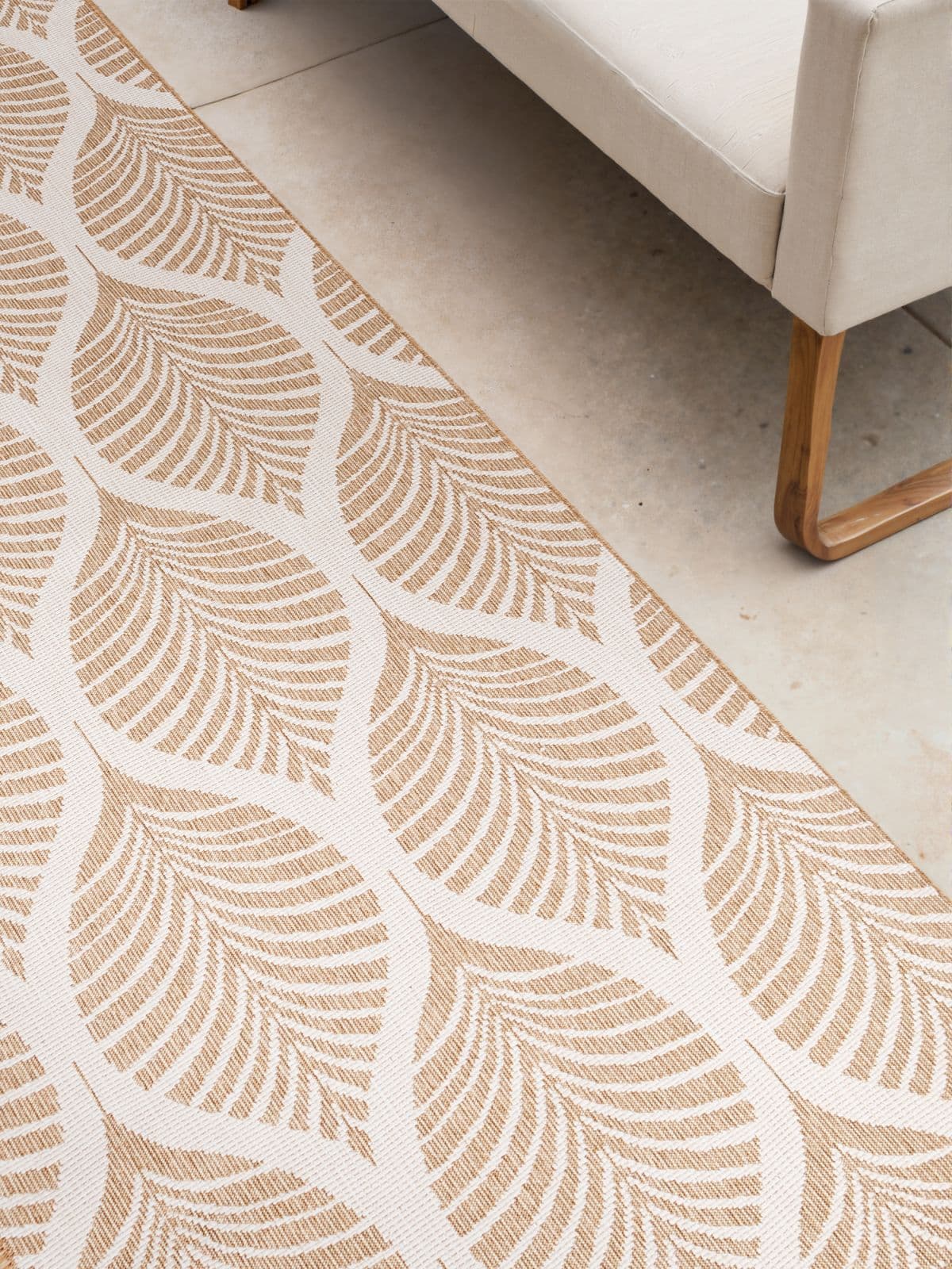 Kusový běhoun Northrugs Duet 106247 Jute White 4
