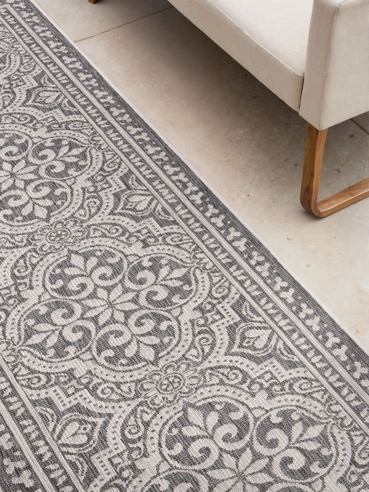 Kusový běhoun Northrugs Duet 106251 White Grey 4
