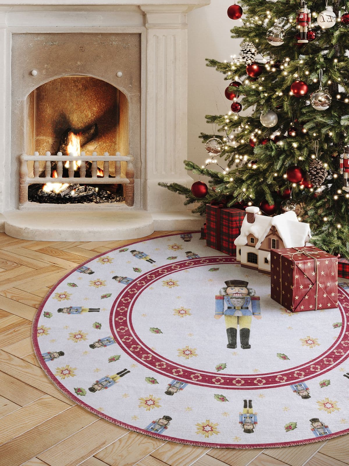 Kruhový kusový koberec Villeroy & Boch Toy´s Delight Limited Edition 106274 Cream Red 2