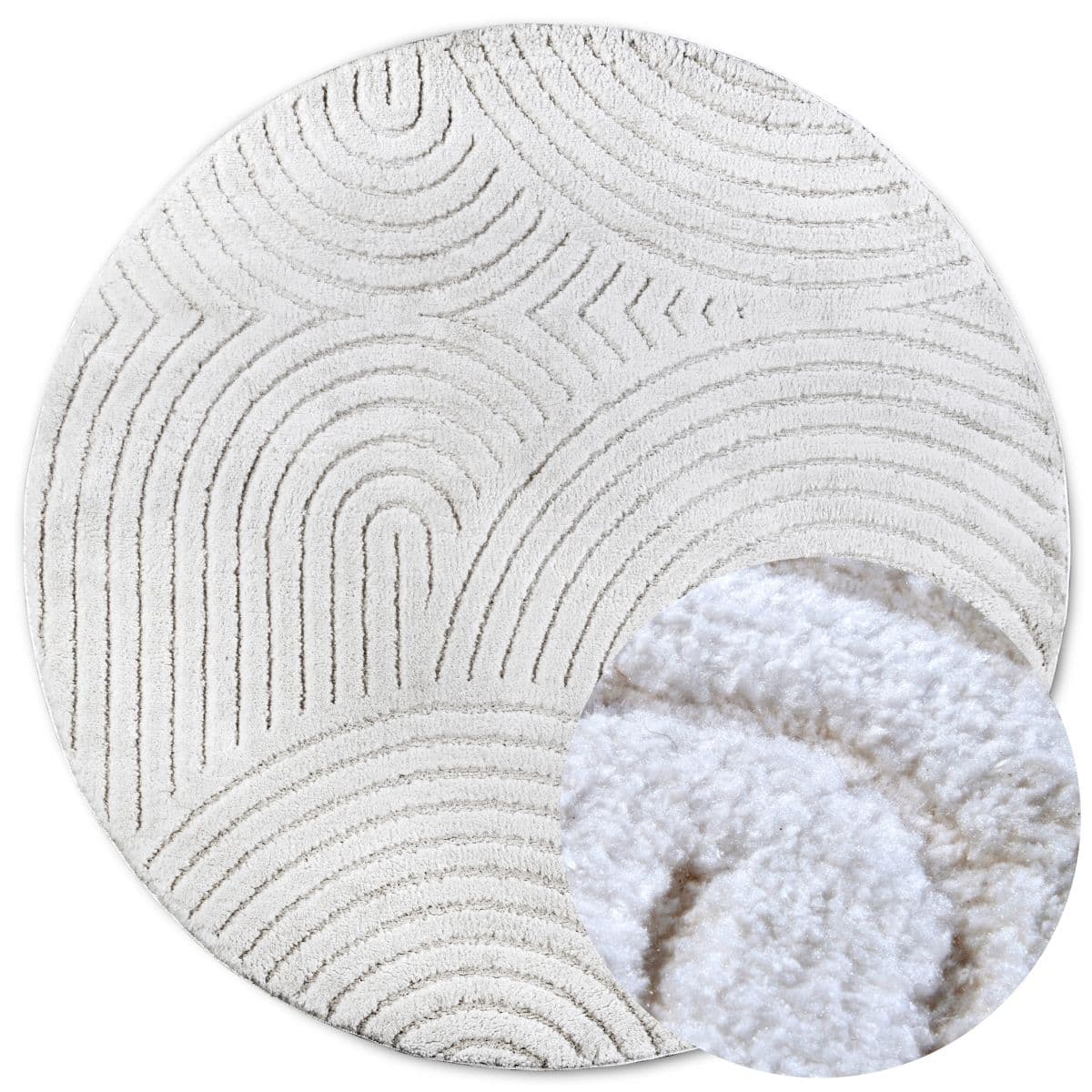 Kruhový kusový koberec Elle Decoration New York 106203 White Ø 160 cm 6