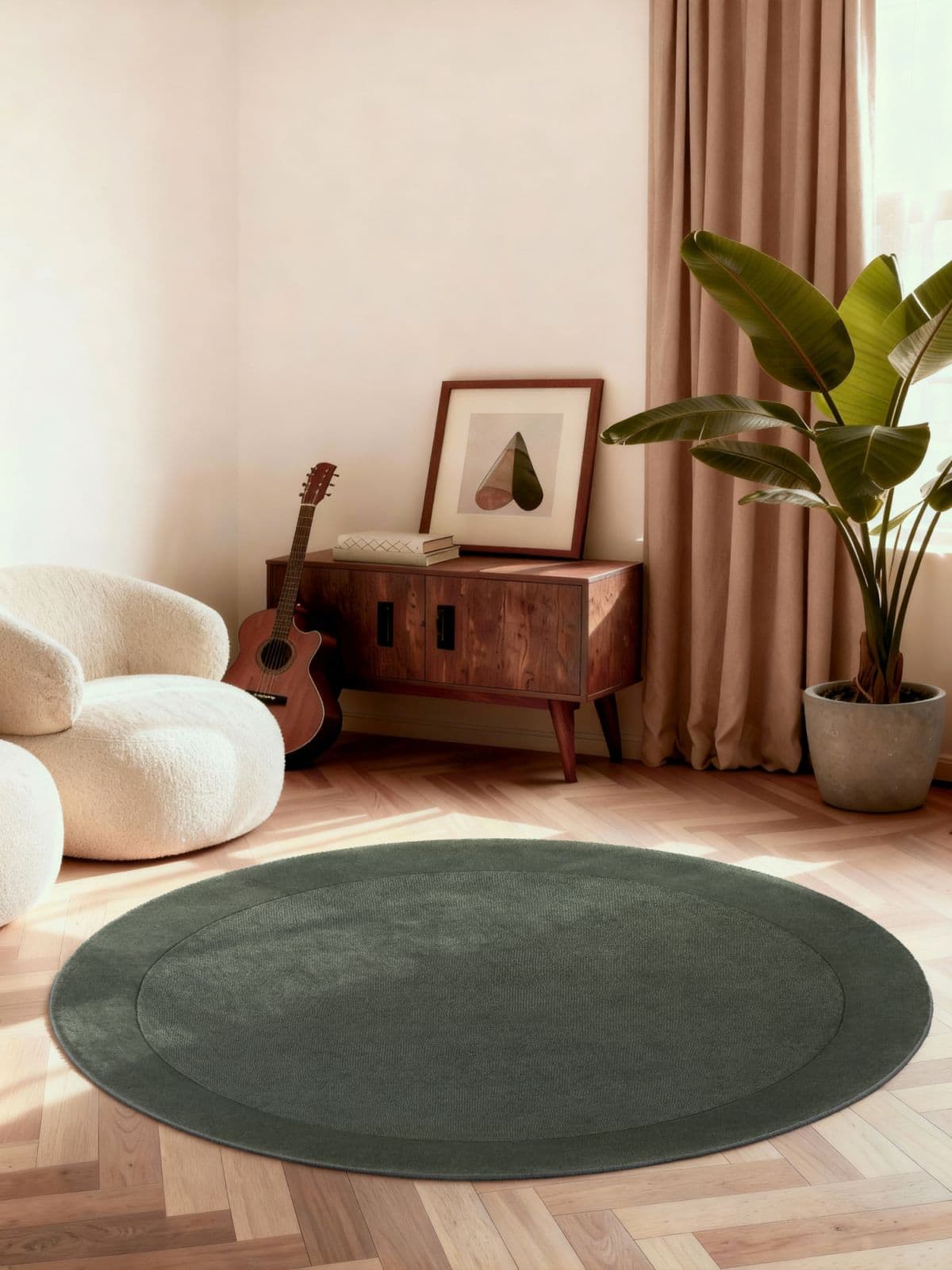 Kruhový kusový koberec Villeroy & Boch 1812 Kivi 106284 Natural Green Ø 150 cm 5