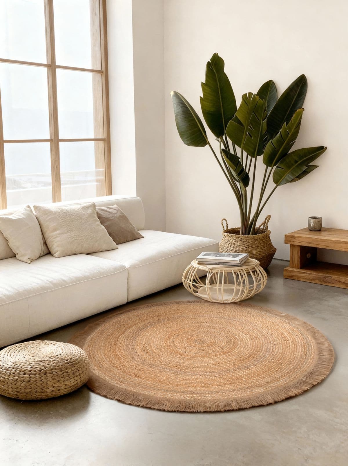 Kruhový kusový koberec Hanse Home Jute Braided 106332 Natural Gold Ø 150 cm 5