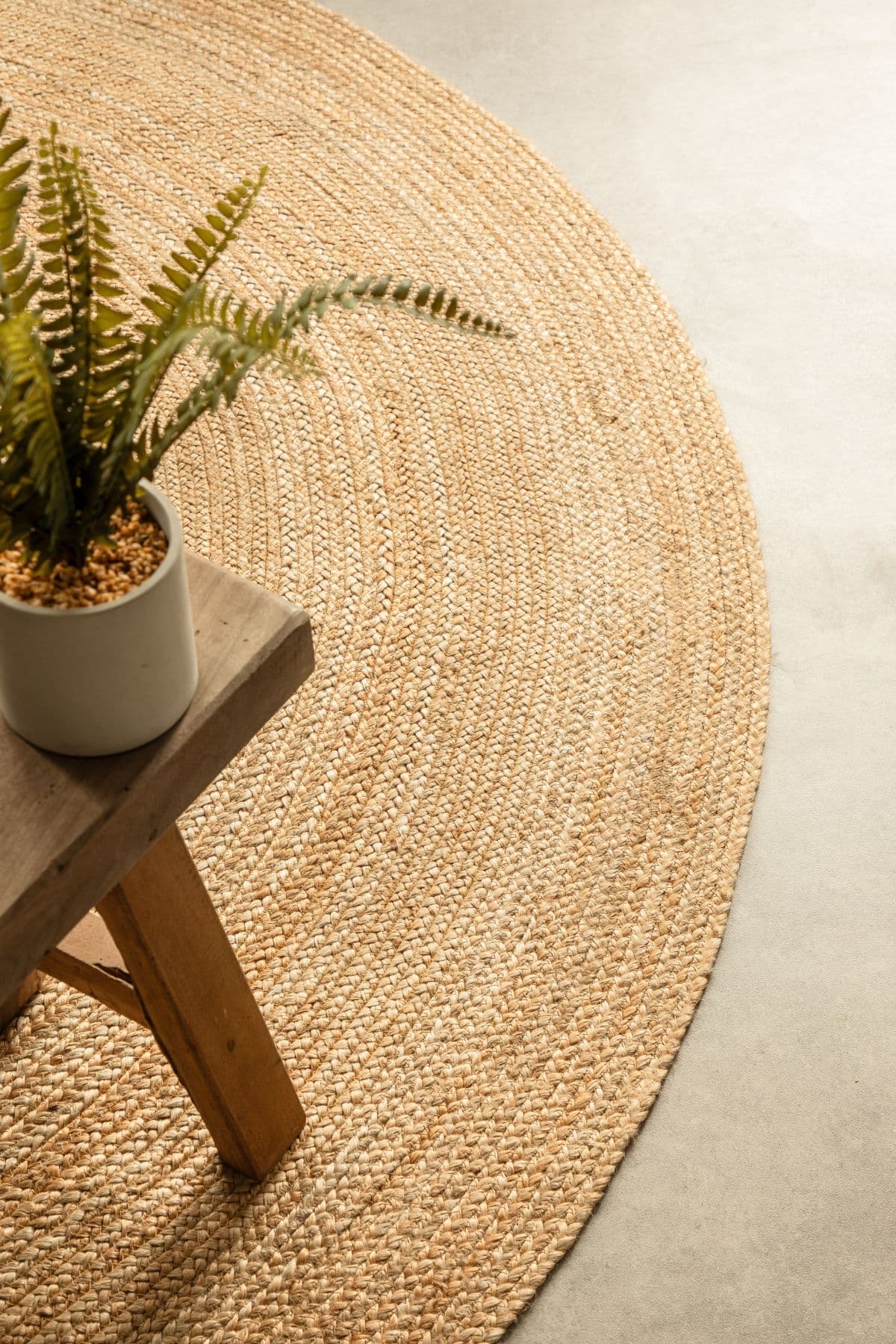 Kruhový kusový koberec Hanse Home Jute Braided 106005 Gold Ø 100 cm 4