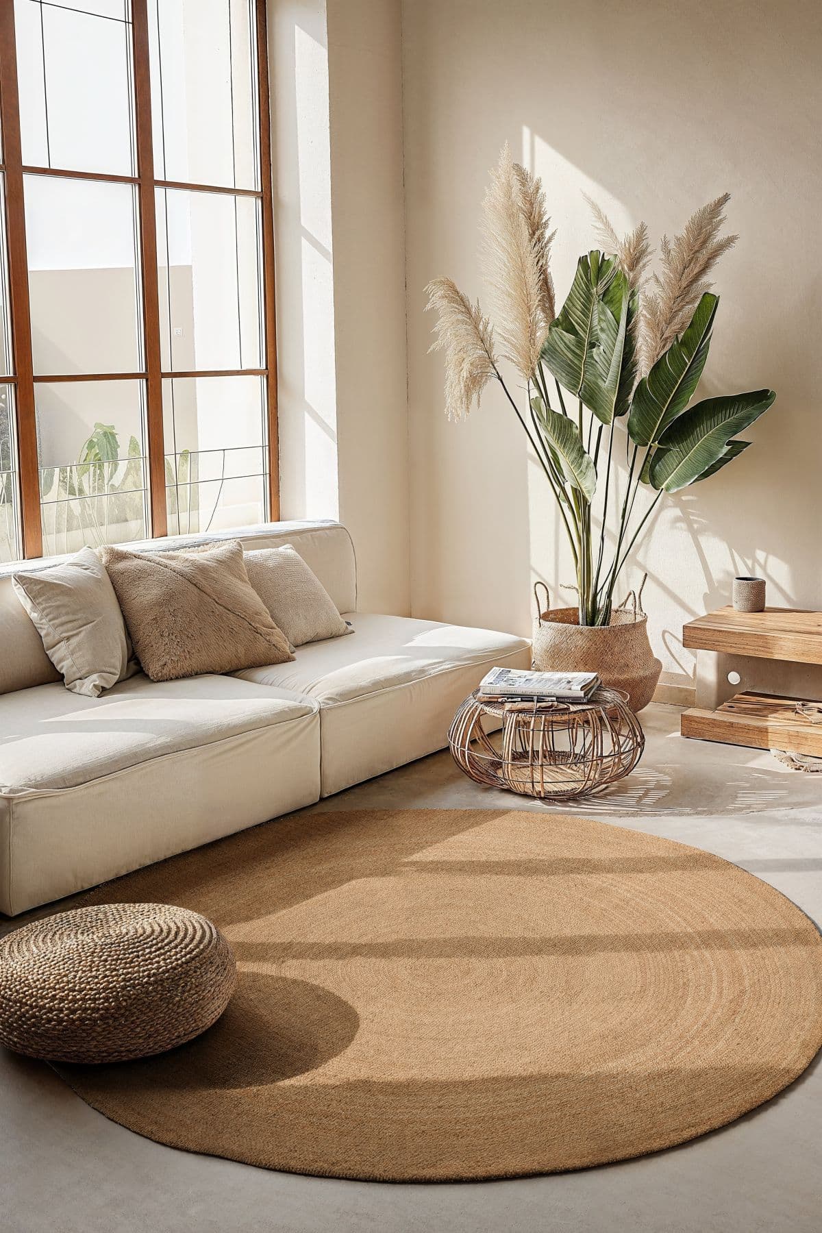 Kruhový kusový koberec Hanse Home Jute Braided 106005 Gold Ø 100 cm 5
