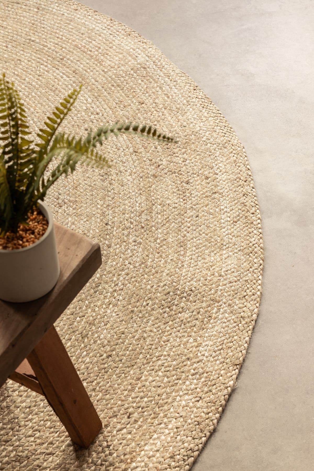 Kruhový kusový koberec Hanse Home Jute Braided 106007 Ivory Ø 100 cm 4