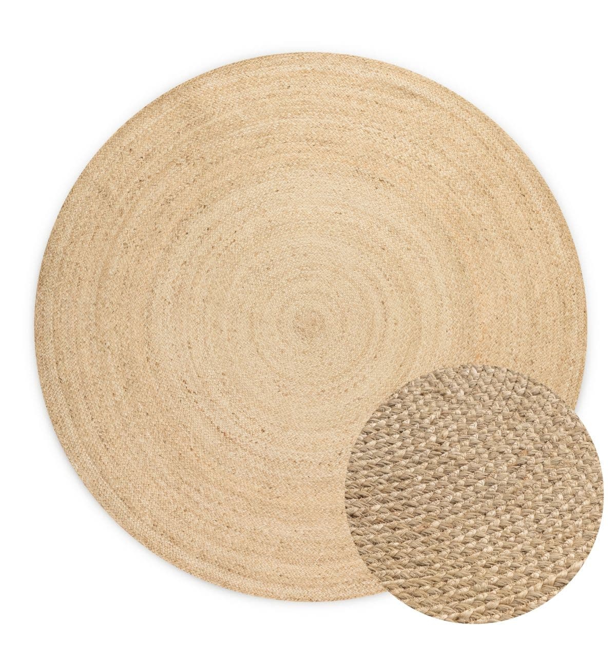 Kruhový kusový koberec Hanse Home Jute Braided 106007 Ivory Ø 100 cm 6