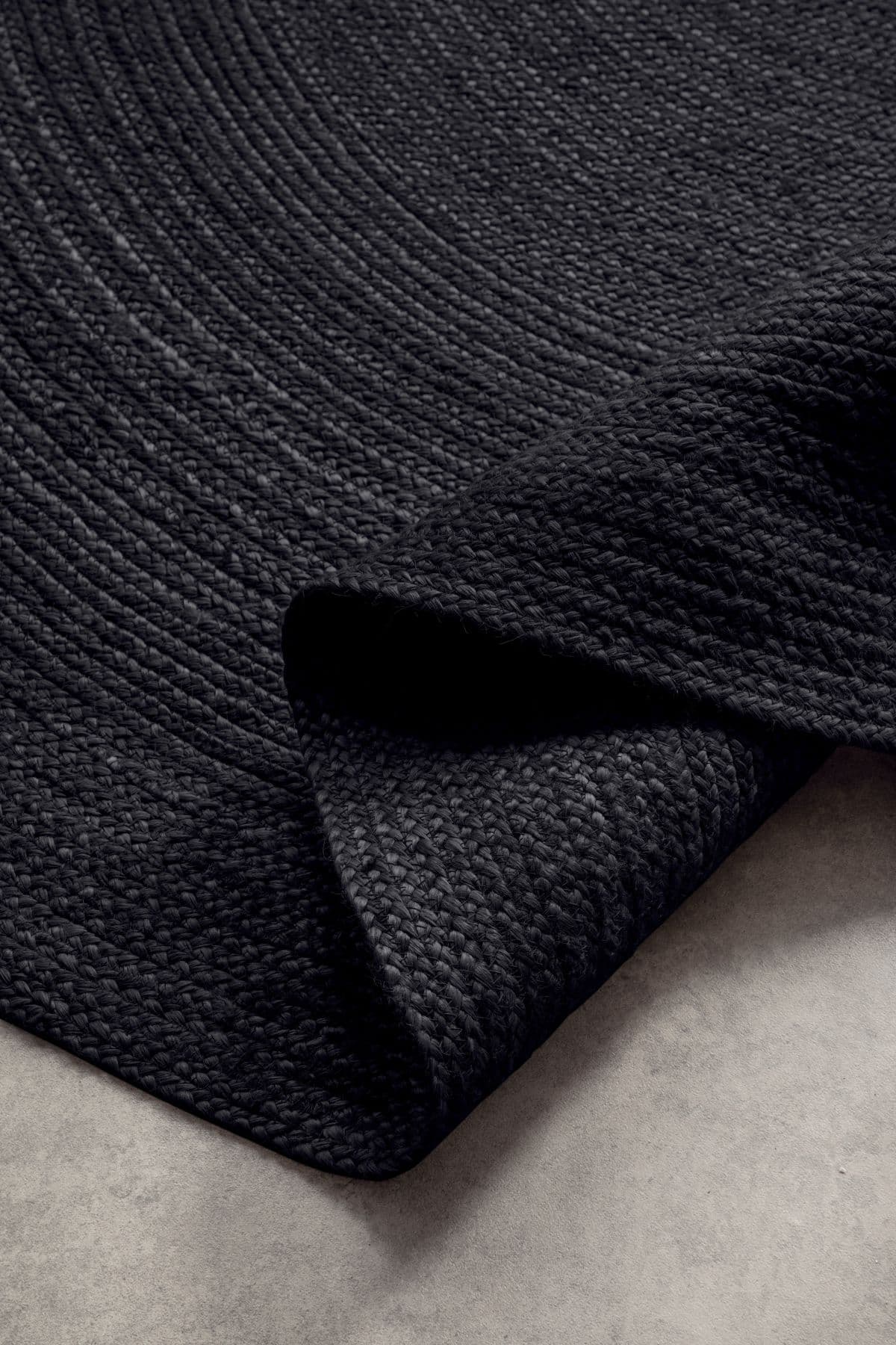 Kruhový kusový koberec Hanse Home Jute Braided 106322 Black Ø 100 cm 3